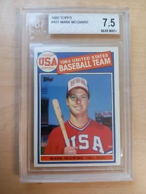 1985 Topps Mark McGwire Rookie Rc #401 BGS 7.5 MN+ Team USA Athletics • $29.99