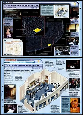 £1.99 • Buy Ten-Forward - USS Enterprise NCC-1701-D - Star Trek Fact File Fold-Out Page