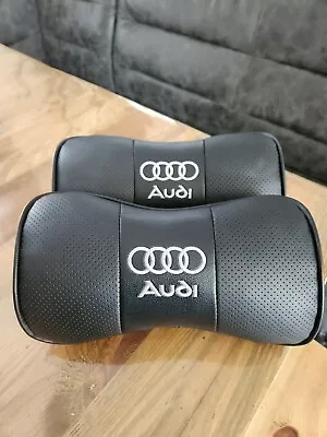 2pcs Audi Leather Car Seat Pillow Headrest • £15