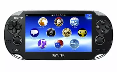 USED PS Playstation Vita 3G/Wi‐Fi Model CRISTAL BLACK PCH-1100 AB01 Only... • $208.63