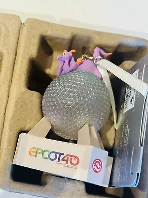 Disney Parks Epcot 40th Anniversary Figment Spaceship Earth Light-Up Ornament • $98.45