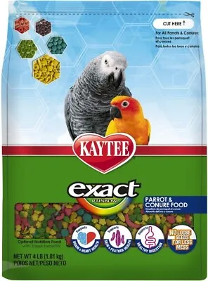 Kaytee Exact Rainbow Daily Diet Parrot & Conure Bird Food 2.5 4 Lbs • $36.59