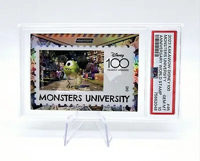 2023 Kakawow Disney 100 Monsters Inc Anniversary Stamp #45 Mike Wazowski PSA 10 • $99.95