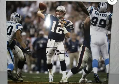 TOM BRADY SIGNED SUPER BOWL 38  MOUNTED MEMORIES  8”x10” PHOTO. • $649