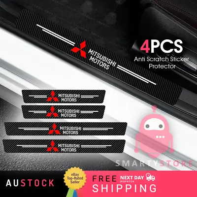 4X PCS Mitsubishi Car Door Plate Sill Scuff Anti Scratch Decal Sticker Protector • $24.95