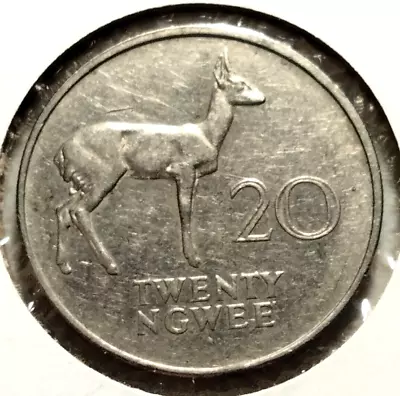 1972  Zambia  20  Ngwee Coin - KM#13    (INV#9884) - Combined Shipping • $3.75