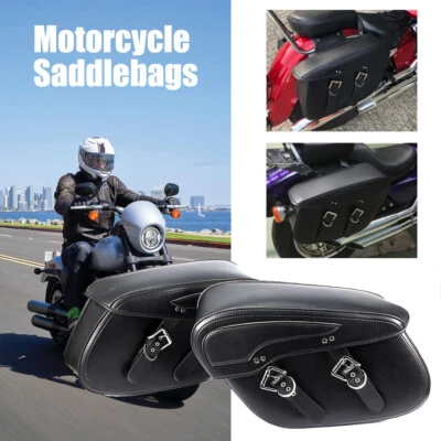 $129.99 • Buy Motorcycle PU Leather Saddle Bags For Yamaha V-Star XVS 250 650 950 1100 1300 US