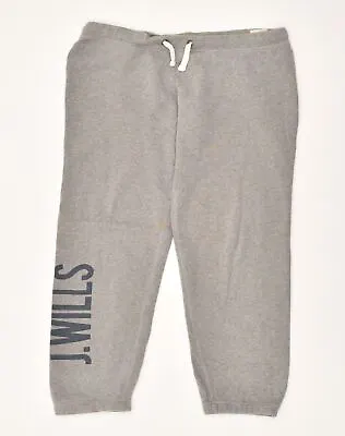 JACK WILLS Womens Graphic Tracksuit Trousers UK 10 Small Grey Cotton JP05 • £10.43