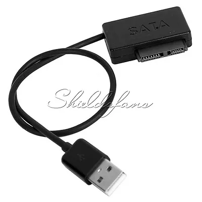 $6.55 • Buy SATA Slimline To USB 2.0 Adapter Cable For Laptop CD DVD Rom Drive 7+6 13Pin