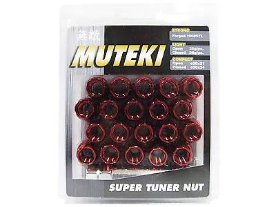 Muteki 20pcs Wheels Tuner Lug Nuts (31886r/open End/12x1.5/red) • $39.99