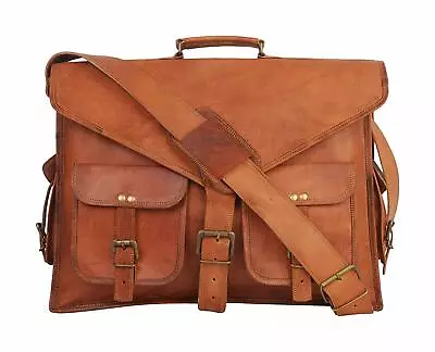Men's Voguish Vintage Leather Satchel Messenger Laptop Briefcase Handmade Bag • $47