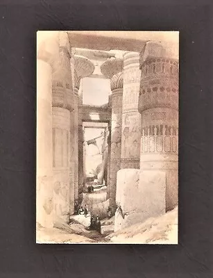 David Roberts Postcard - Hall Of Columns Karnak Egypt - From Egypt & Nubia 1838 • £2.15