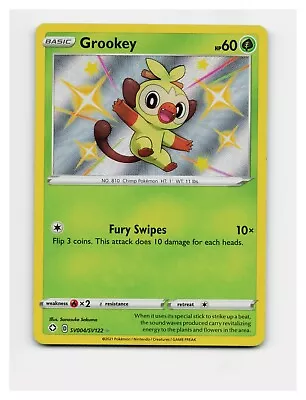 Grookey SV004/SV122 Shining Fates Shiny Holo Rare Pokemon Card NM • $2.49