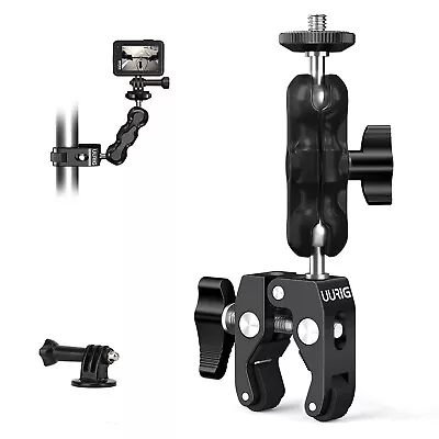 UURIG BH-09 Super Clamp Magic Arm Double Ball Head Camera Mount For GoPro 11 10 • $24.99