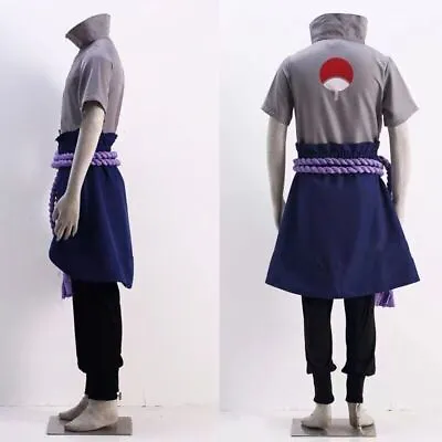 NARUTO Uchiha Sasuke Cosplay Costume Japanese Anime Suit Outfits Suits NEW. • £26.75