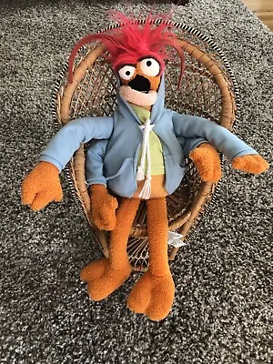 MUPPET’s Plush Romantic PEPE The King Prawn 15” Tall DISNEY STORE Doll W/Hoodie • $175