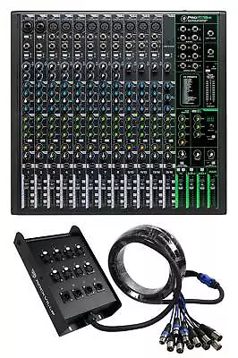 Mackie ProFX16v3 16-Channel 4-Bus Effects Mixer W/USB ProFX16 V3+Snake Cable • $524