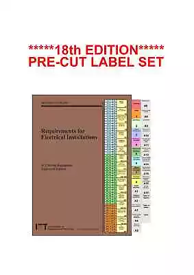 PAGE MARKER LABEL TABS FLAGS On Site Guide IET BS7671 18th Edition Wiring Regs • £24