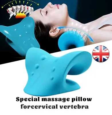 Neck Traction Pillow Original Cloud Shape Neck Stretcher Cervical Pain Relief UK • £5.50