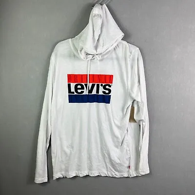 Levis Lightweight Sweatshirt Hoodie Mens Large Long Sleeve Pullover Shirt • $19.15