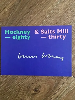 David Hockney Signed Promotional Card With Certificate Of Authenticity • £220