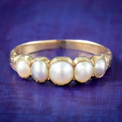 £895 • Buy Antique Georgian Pearl Five Stone Ring