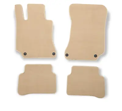 Car Floor Mats Velour For Mercedes E Class W212 CLS C218 Tan Waterproof Beige • $54.52