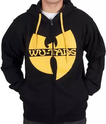 Wu-Wear Wu Logo Zip Zipper Hoody Hoodie Black Yellow Wu-Tang Clan Wu Tang New • $151.92