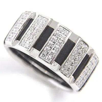 CHAUMET Class One Full Diamond Ring 56 WHITE GOLD 750WG #040 • £2159.56