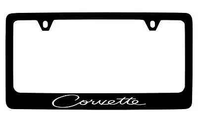 Chevrolet Chevy Corvette C2 Black Coated Metal License Plate Frame Holder • $43.95