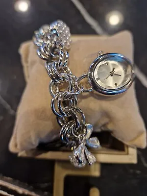 New In Box Ladies Silver Tone Charm Bracelet Style Watch By Next  • £29.99