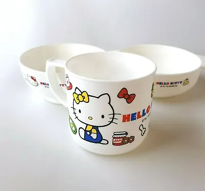 £16.84 • Buy Sanrio Hello Kitty Kawaii  Soup Cup, Mug, Rice Bowl Set From Japan For Kid White