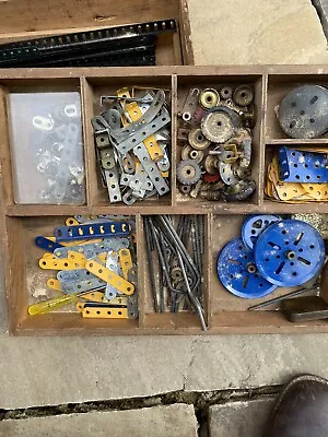 Two Boxes Of Vintage Meccano In Wooden Boxes  • £0.99