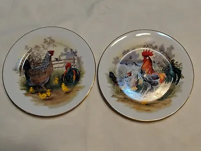 T.Limoges -Dec A LaMain Pair Rooster & Hen Porcelain Plates Signed H.ArndtNM • $14.99