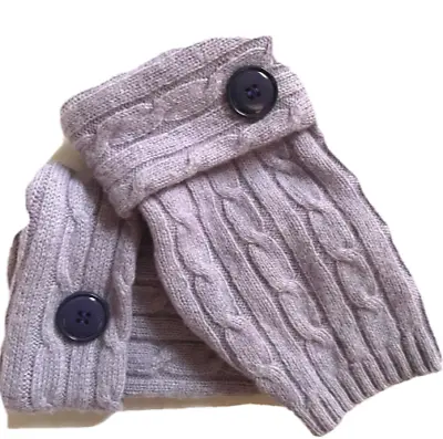 $33.49 • Buy Fingerless Gloves Lavender Purple 100% Wool M = L Medium - Large Mittens Cuffs