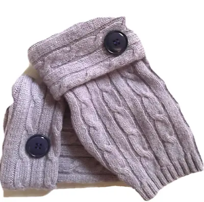 Fingerless Gloves Lavender Purple 100% Wool M - L Medium - Large Mittens Cuffs • $32.98