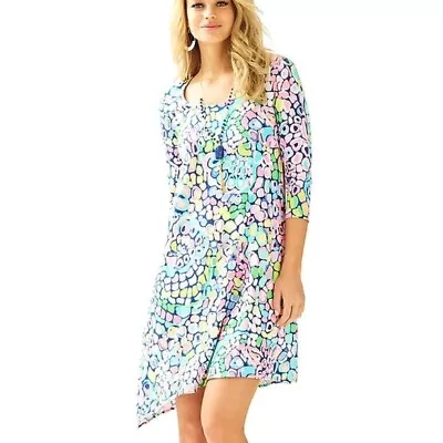 LILLY PULITZER Ariana Asymmetrical Swing Dress In Gypsy Jungle Size M • $34.99