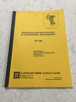 $49.99 • Buy Zahnradfabrik (ZF Hydromedia) WG 200 Transmission Operation & Maintenance Manual