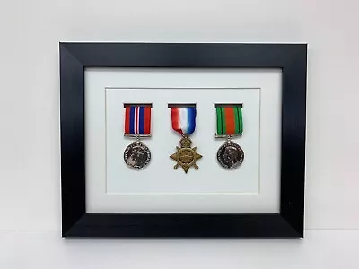 Military World WarSpor Medal Display 3D Box Frame For Three Medal In White Mount • £19.99