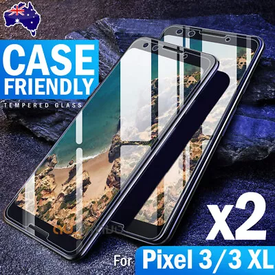 2x Tempered Glass Clear Screen Protector Film Guard For Google Pixel 3 3XL • $4.45