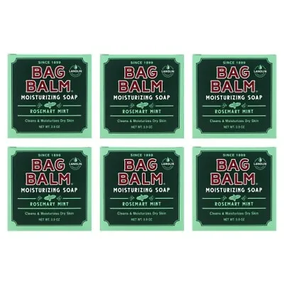 6 Pack Bag Balm Mega Moisturizing Soap Rosemary Mint 3.90 Oz Each • $25.72
