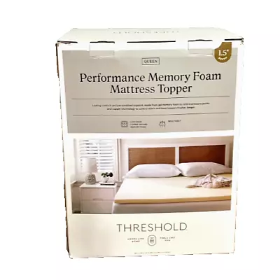 Threshold Memory Foam 1.5  Mattress Topper Pad Odor-Neutralizing Full Size • $35.99