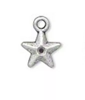 Star Charms Steampunk Antiqued Silver 8mm Drops Jewelry Scrapbook Lot Of 20 • $14.95