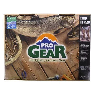 Pro Gear Fish America Green Size 12 Rubber Hip Waders Cleated Boots New In Box • $50