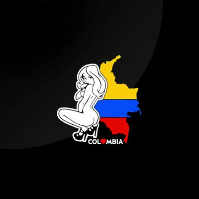 $5.50 • Buy Colombia Vinyl Car Decal Sticker Colombian Sexy Lady & Colombia Flag 5.5 (h)  