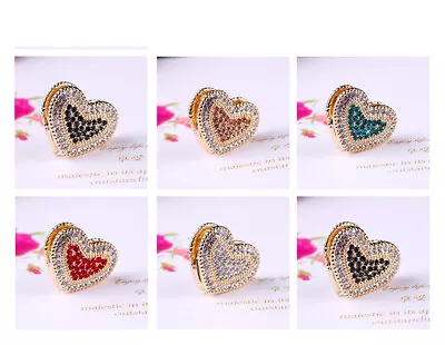 HEART Magnetic Pin Clip Brooch For Scarf Shawls Hijab Pinless + Velvet Pouch • $6.21