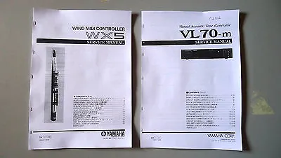Yamaha Service Repair Manual Of The Yamaha Vl70m VL70 M & Wx5 Breath Controller • $38