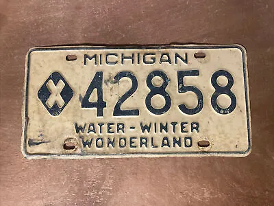 1966 Michigan License Plate Municipal # 42858 • $14.99