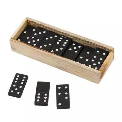 £6.24 • Buy Wooden Domino Box Toy Game Set 28 Travel Dominoes Ideal Children Kids Adults FB
