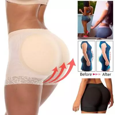 Women Seamless Buttock Padded Fake Ass Knicker Bum Lift Shaper Enhancer Knickers • £11.79